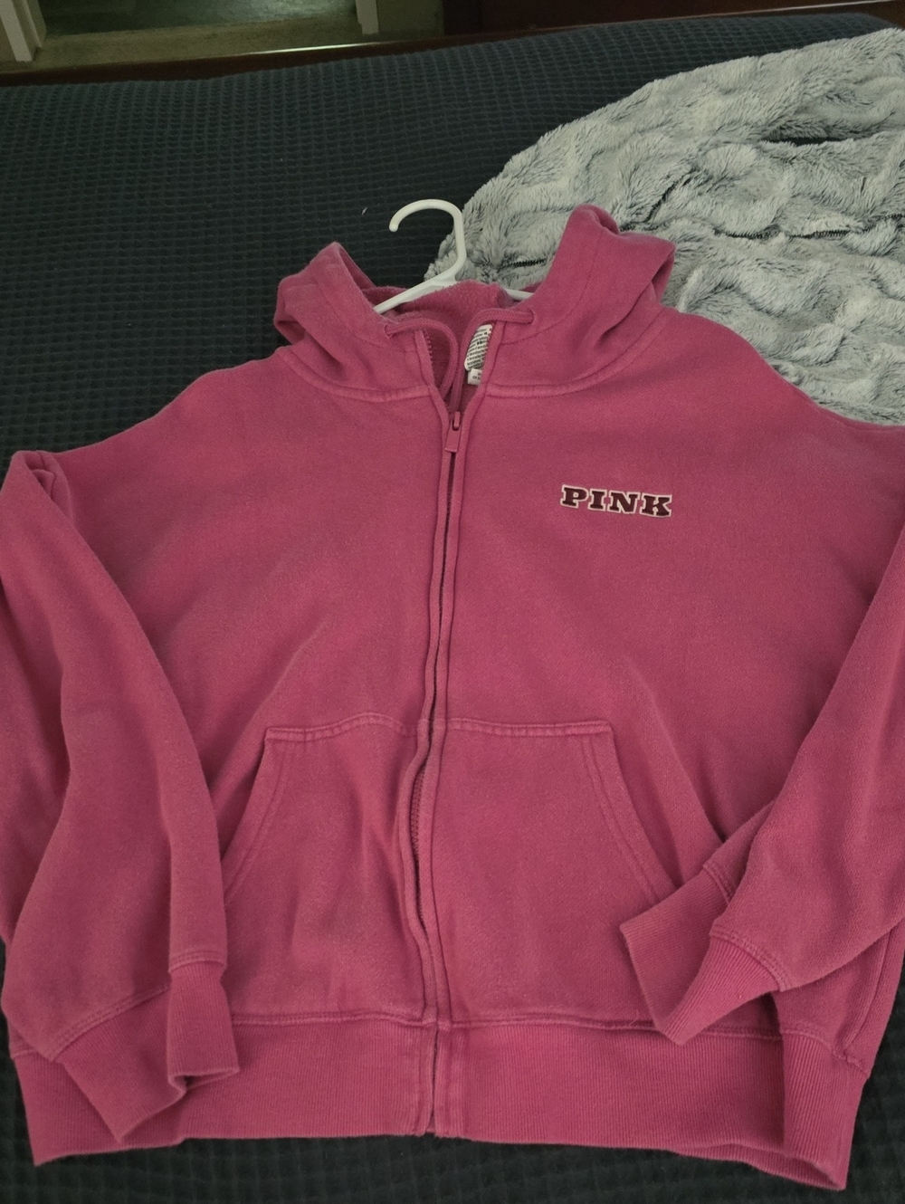PINK Victoria's Secret Magenta Zip-Up Hoodie